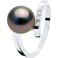 Diadema - Ring - Diamant - Tahitipärla - Vit - Vitguld