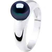 Diadema - Ring Äkta sötvattenspärlor - Svart Tahiti Style