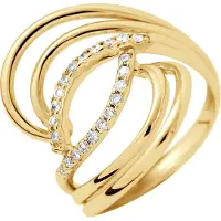 Diadema - Ring - Prestige Jewelery - Diamanter - Gult guld