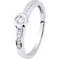 Diadema Diamant Solitaire med stöd 0,060 0,50 Cts Cts Illusion Vitguld