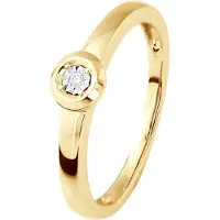 Diadema Diamant solitärring 0.010 0.50 Cts Cts Illusion gult guld