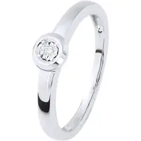 Diadema Diamant solitärring 0,010 0,50 Cts Cts Illusion Vitguld