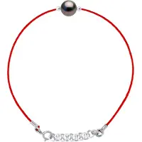 Diadema - Armband - Röd nylon - Tahitipärla