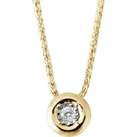 Diadema Halsband Diamant Solitaire 0,020 Cts Serti Illusion 0,50 Cts Gul Guld