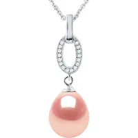 Diadema SHUTTLE Halsband Sötvattenspärlsmycken 9-10 mm Rosa 925