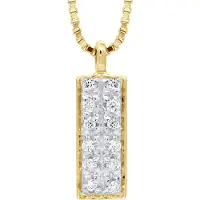 Diadema - Halsband med diamanter - gult guld - venetiansk kedja