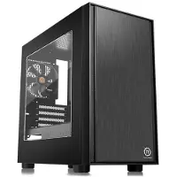 Thermaltake Versa H17 Window - Tower - micro ATX - genomskinlig sidopanel - ingen strömförsörjning (PS/2) - svart - USB/ljud