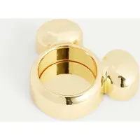 Fyrklövern Mickey Mouse ljuslykta 9 x 3 cm, Guld