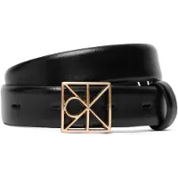 Calvin Klein Full Grain Leather Emblem Logo Belt