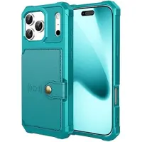 Mtp Products iPhone 17 Pro Max TPU-skal med Korthållare - Turkos