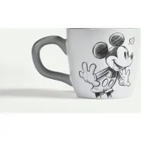 Fyrklövern Mickey Mouse Love mugg 30 cl, Grå