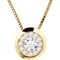 Diadema - Halsband med diamanter - gult guld - venetiansk kedja