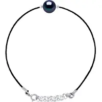 Diadema - Armband - Svart Nylon - Sötvattenspärla - Svart Tahiti