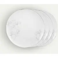 Fyrklövern Kaprifol tallrik 27 cm 4-pack, Vit Mattallrik