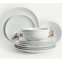 Fyrklövern Disney Vinter tallriksset 12 delar, 4 pers Servis Tallrikar set