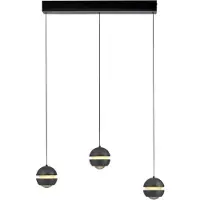 Schöner Wohnen Glas pendellampa Lini, dimbar, Svart, Vardagsrum / matsal, Metall, Modern, Pendellampa