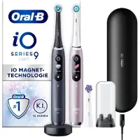 Oral-B iO 9, Vuxen, Roterande tandborste, Daglig vård, Gum omsorg, Intense, Känslig, Super sensitive, Tongue care, Tandblekning, Svart, Rosa, 2 min, Black Lava, Rose Quartz