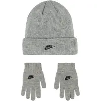 Nike Mössa/Handskar - Stickad - Dark Grey Heather - - 8-16 år - Mössa