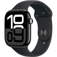 Apple Watch Series 10 46mm Aluminium med Sport Band M/L - Svart
