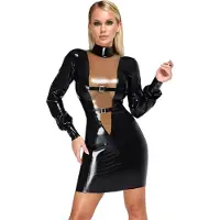 Late-X Latexklänning Svart - Svart - S - Svart