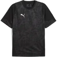 Puma Tränings T-Shirt teamCUP - Svart/Silver/Flat Mörkgrå, storlek X-Small