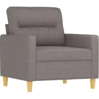 vidaXL Fåtölj taupe 60 cm tyg