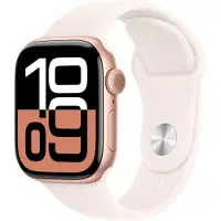 Apple Watch Series 10 42mm Aluminium med Sport Band S/M - Roséguld