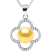 Diadema CLOVER-halsband Sötvattenspärla 9-10mm Guld 925