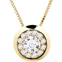 Diadema - Halsband med diamanter - gult guld - venetiansk kedja