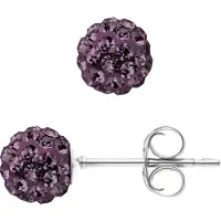 Diadema - Örhängen i lila kristall - Crystal Pearl Collection