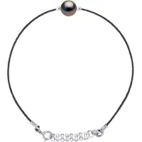 Diadema - Armband - Love Bond - Svart nylon - Tahitipärla - Regnbåge