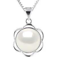 Diadema PETAL-halsband Sötvattenspärla Vit 9-10 mm 925