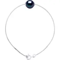 Diadema Mesharmband Serpentin rund sötvattenspärla och vit 9-10 mm 925
