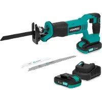 Vonroc Batteridriven Tigersåg 20V - Inkl. 3 Sågblad - Inkl. 2x 2.0Ah batterier och laddare