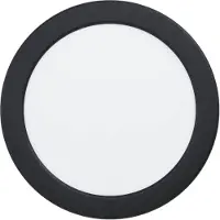 Eglo connect Smart LED-inbyggnadslampa Fueva 6-Z, svart, Ø16cm dimbar, Svart, Vardagsrum / matsal, Syntetmaterial, Modern, Smarta hem inbyggnadsspotlight
