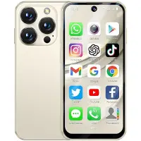 Soyes XS19 Pro Mini 4G Smartphone 3,88 tum TFT Fyrkärnig Dubbelt SIM-kort 5 MP Bakkamera Bluetooth WIFI Typ-C Fingeravtryck Pekskärm Android Mobiltelefon 3+32GB beige