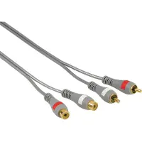 Ginza.se HAMA Kabel 2xRCA- 2xRCA Förlängning Guld Svart 5m