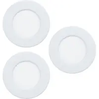 Eglo connect LED-inbyggnadslampa Fueva 6-Z, vit, 3-pack dimbar, Vitt / opal, Vardagsrum / matsal, Syntetmaterial, Modern, Smarta hem inbyggnadsspotlight