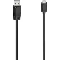 Hama USB-kabel USB 2.0 USB-Micro-B-kontakt, USB-A kontakt 3.00 m Svart dubbelt skärmad 00200609