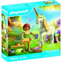 Playmobil Magiska enhörningar - Samlarobjekt: Regnbågsblomma med - - One Size - Leksaksfigur