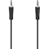 Hama 00205116 Teleplugg Audio Anslutningskabel [1x Teleplugg 3.5 mm - 1x Teleplugg 3.5 mm] 5 m Svart