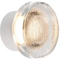 Marset LED utomhus vägglampa Roc, dimbar, Vitt / opal, Aluminium / grå / zink, Design, LED-vägglampa utomhus