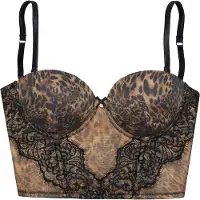 LASCANA Korsett brun / brokad / svart
