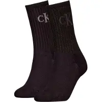 Calvin Klein 2 Pack Glossy Striped Crew Socks