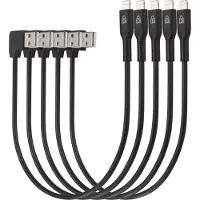 Kensington Charge & Sync Cable - Lightning-kabel - USB hane till Lightning hane - 20 cm - svart (paket om 5)