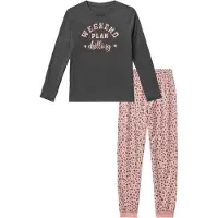 Buffalo Pyjamas 'Leo 1x' grå / rosa / svart