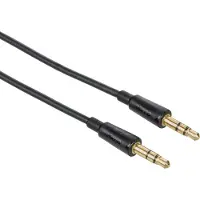 Hama Kabel Audio 3.5mm-3.5mm Flexislim Guld Svart 1.5m
