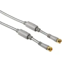 Ginza.se HAMA Kabel Antenn SAT 100dB Ferrit F-Plug Silver 1.5m