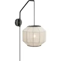Markslöjd Vägglampa Asuka, Creme / bärnsten, Vardagsrum / matsal, Textil / tyger / siden, Vägglampa, vägglampa inomhus