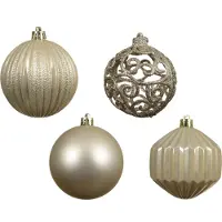 Décoris dekorationsset till julgran, 8 cm, pärlemor, 16 st